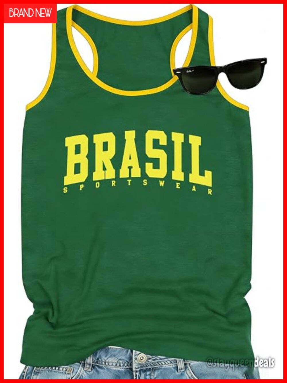 Sleeveless Soccer Tank Top Soft Stretch Lightweight Y2K Graphic Top